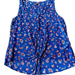 Lucky Brand ladies crop blouse, size small rayon